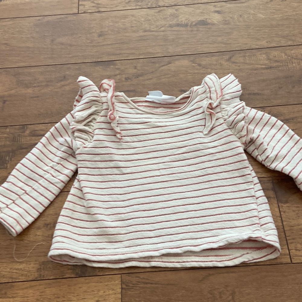 Zara ruffle shoulder top